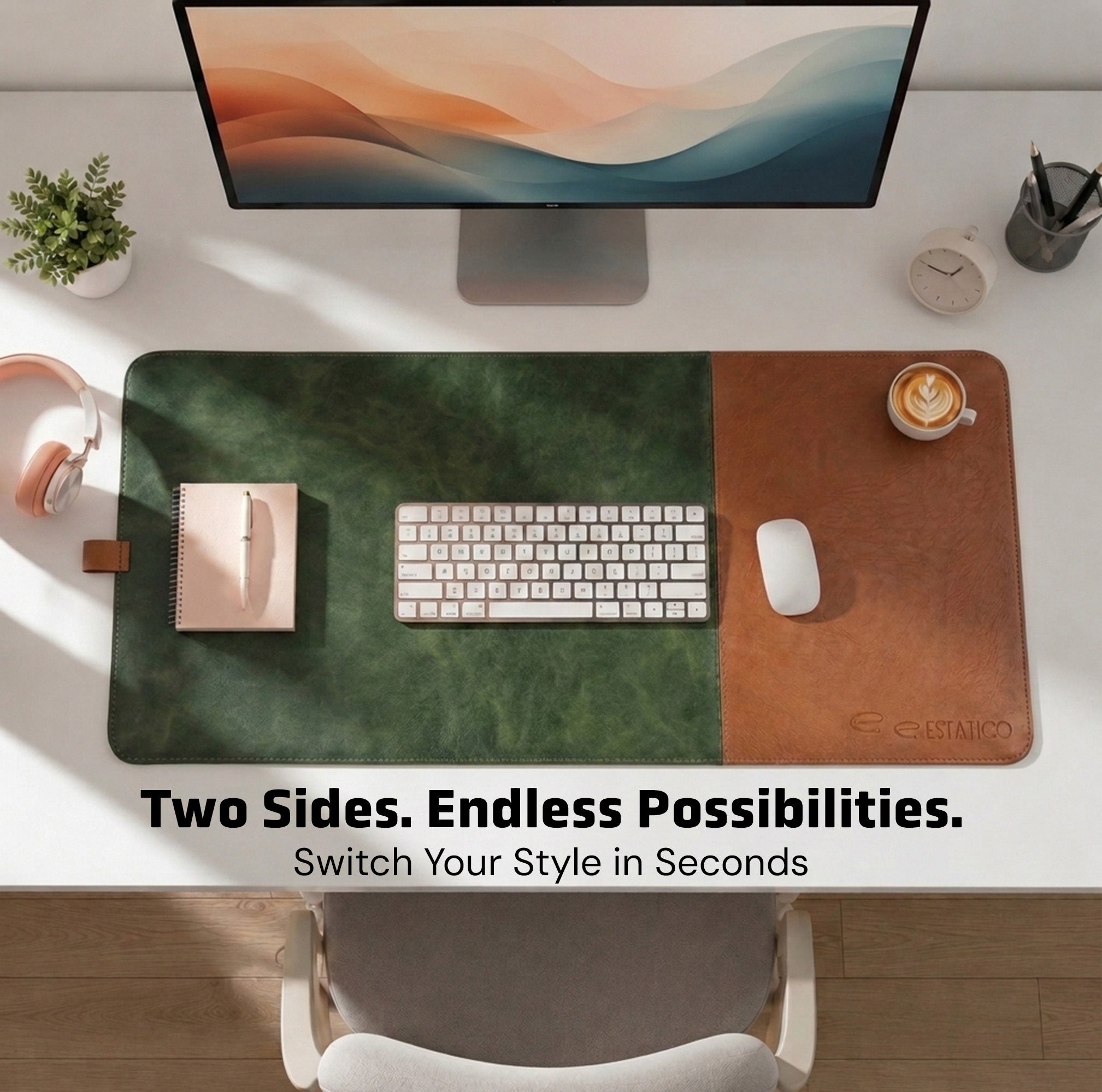 Slate 2.0 – Premium Vegan Leather Desk Mat