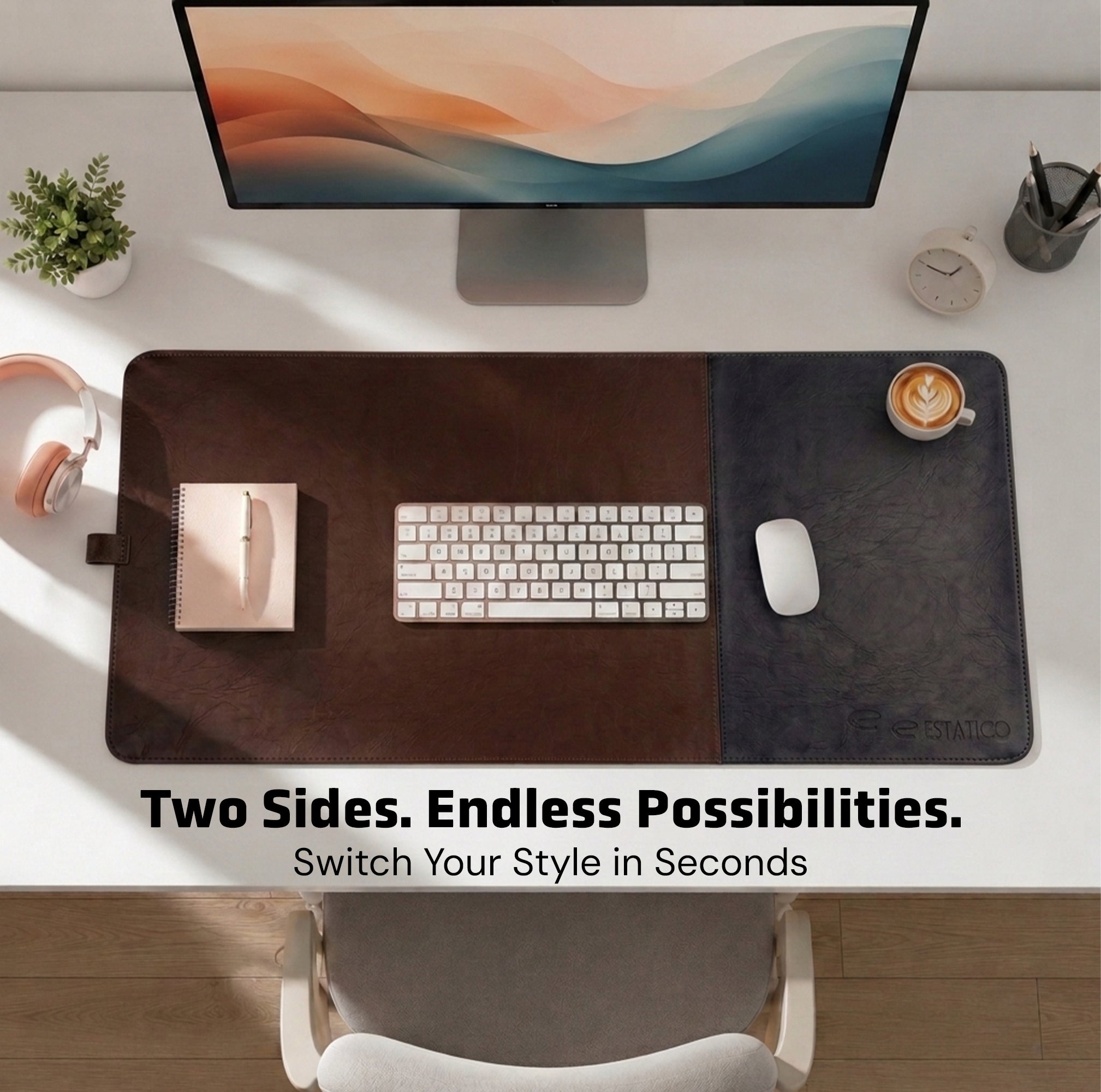 Slate 2.0 – Premium Vegan Leather Desk Mat