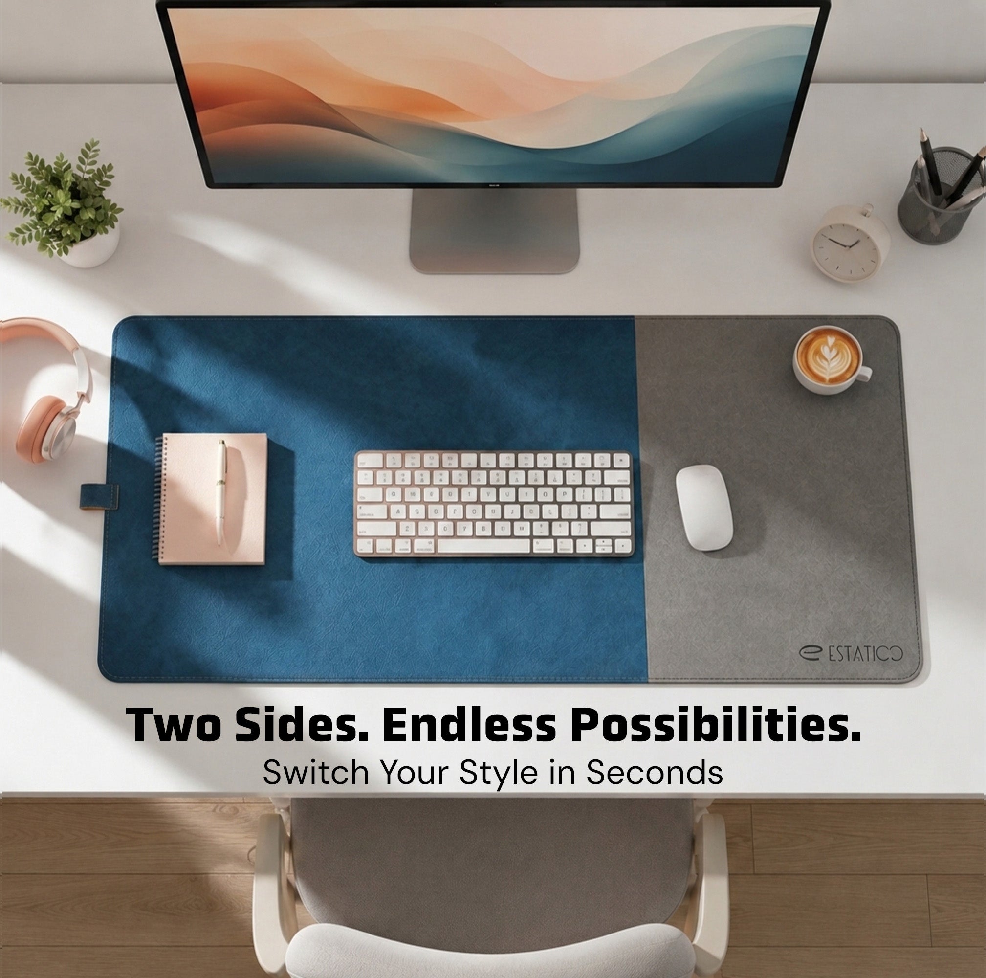 Slate 2.0 – Premium Vegan Leather Desk Mat
