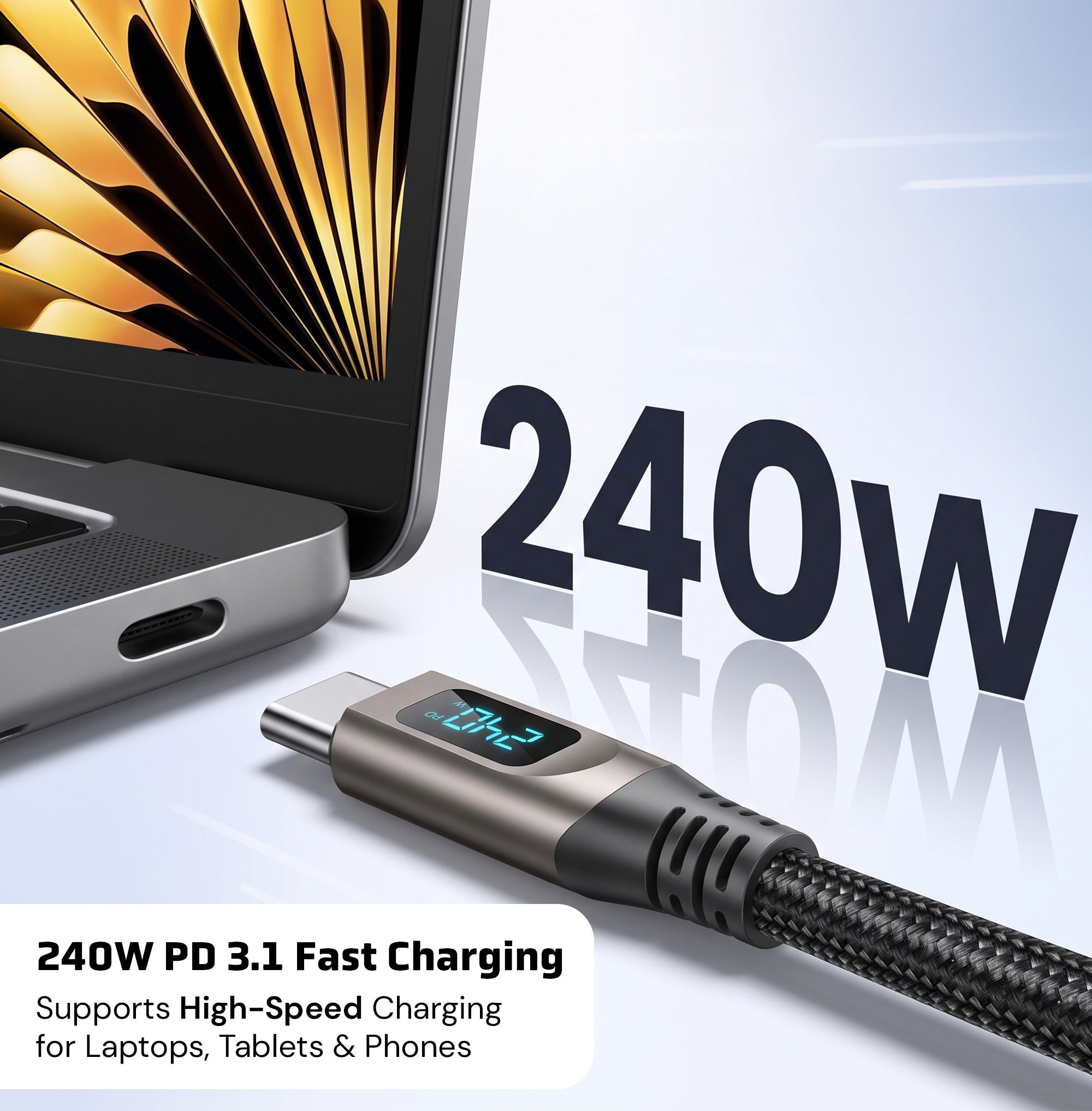 Nexa 240 – 240W USB-C to USB-C Fast Charging Cable