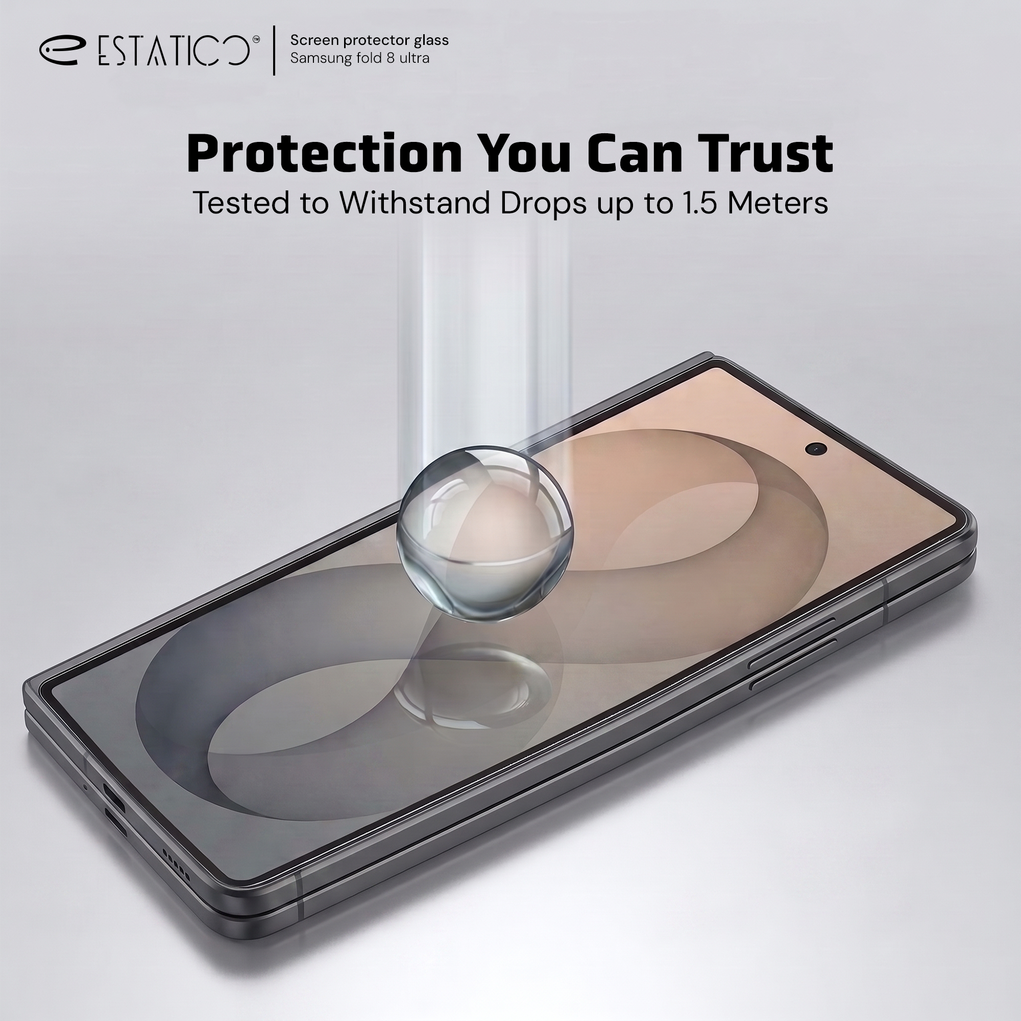 Borderless Clear HD Tempered Glass for Samsung Z Fold 8 Ultra