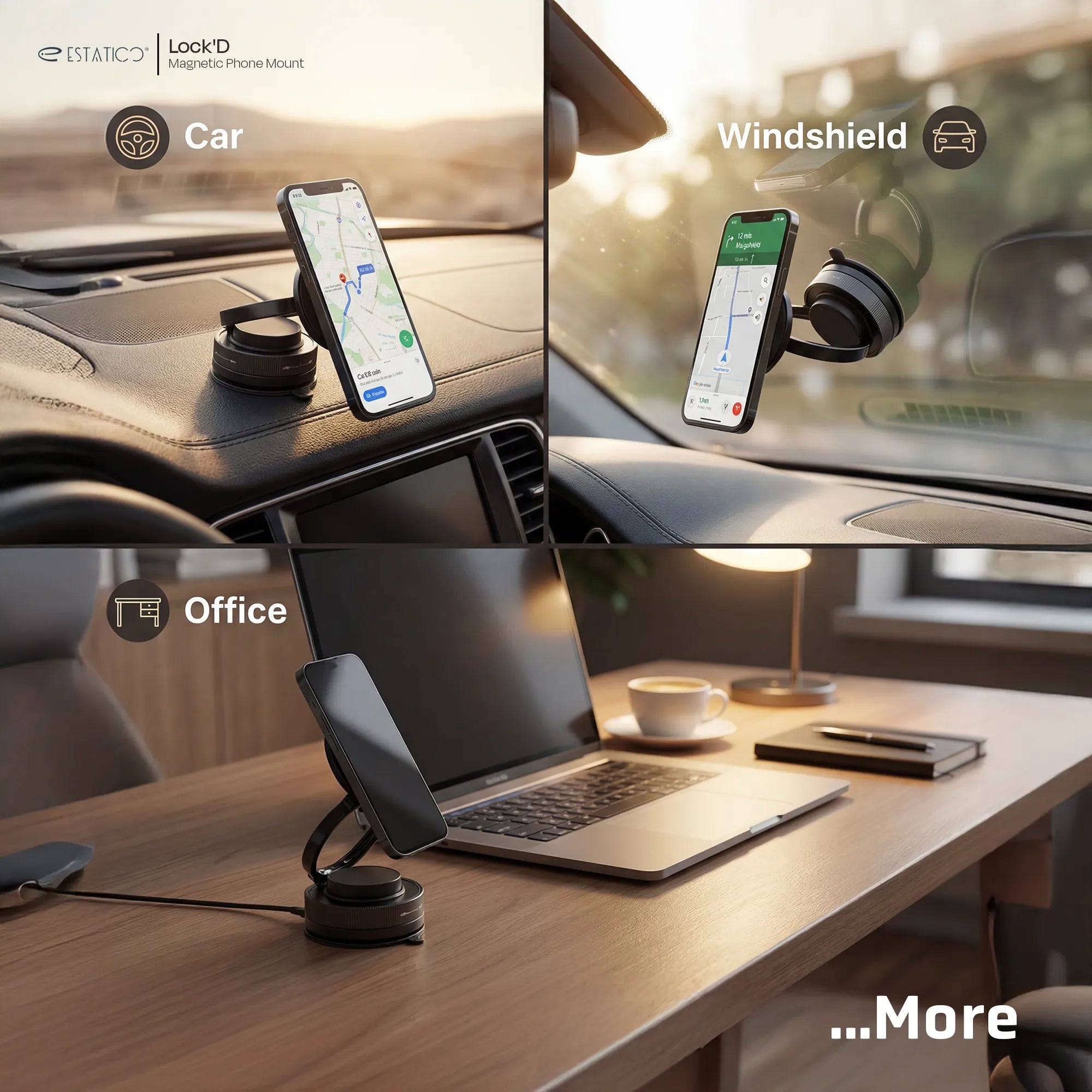 Lock’D 360° Vacuum Magnetic Phone Holder