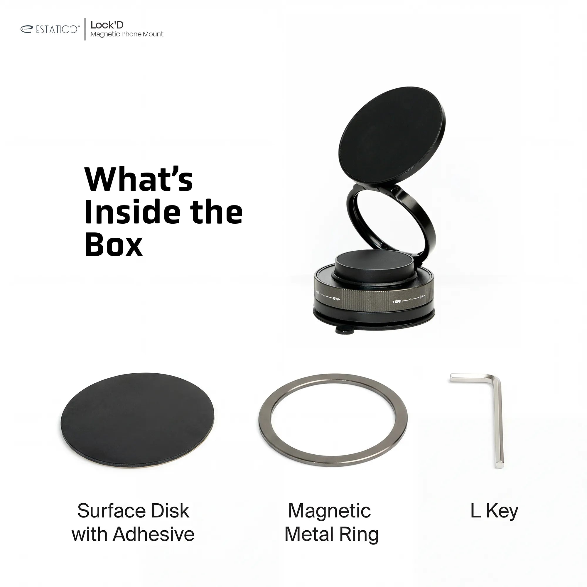 Lock’D 360° Vacuum Magnetic Phone Holder