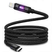Lumen 20W Fast Charging USB-C to Lightning Cable - 1M Nylon Braided with LED