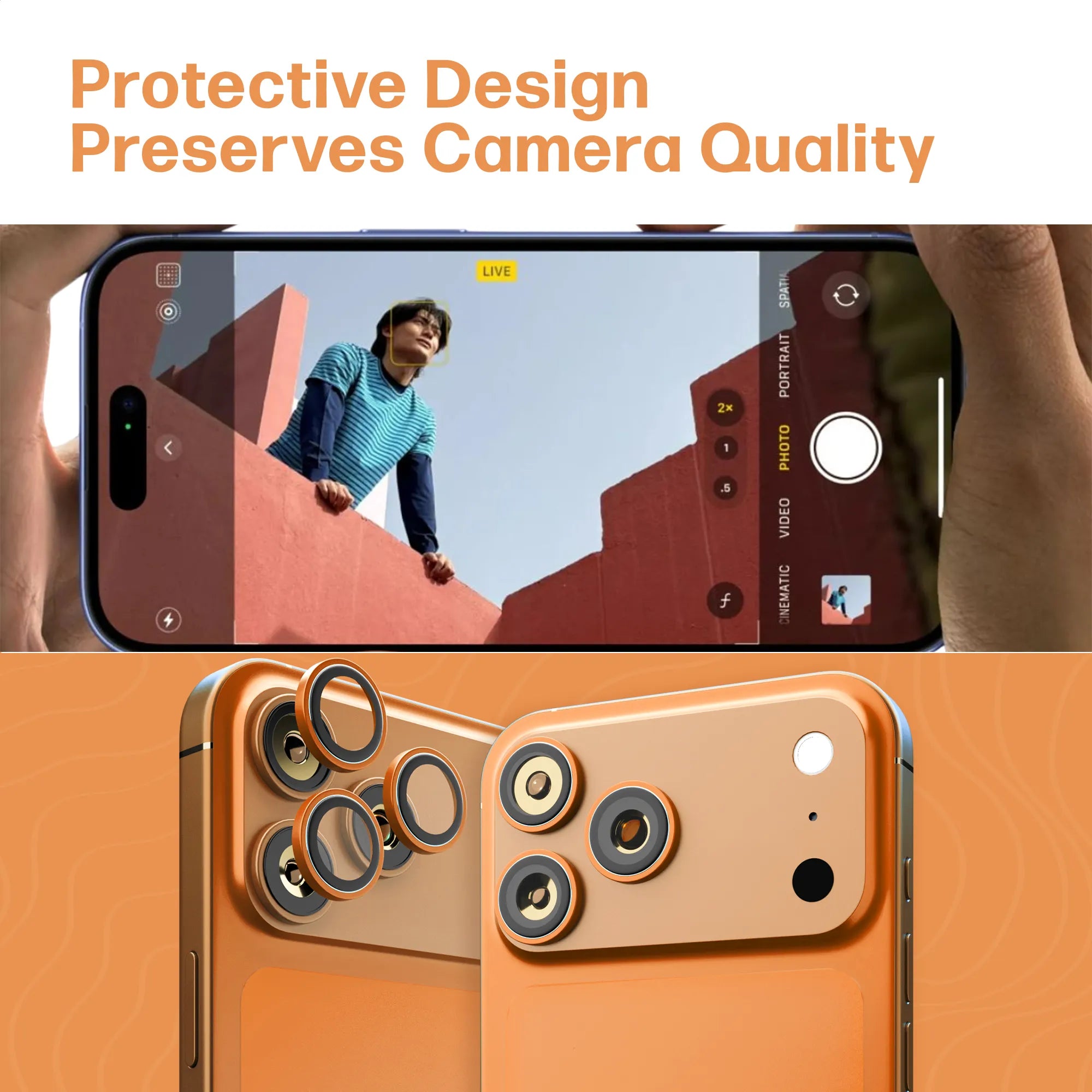Camera Lens Protector compatible with iPhone 17 Pro / Pro Max