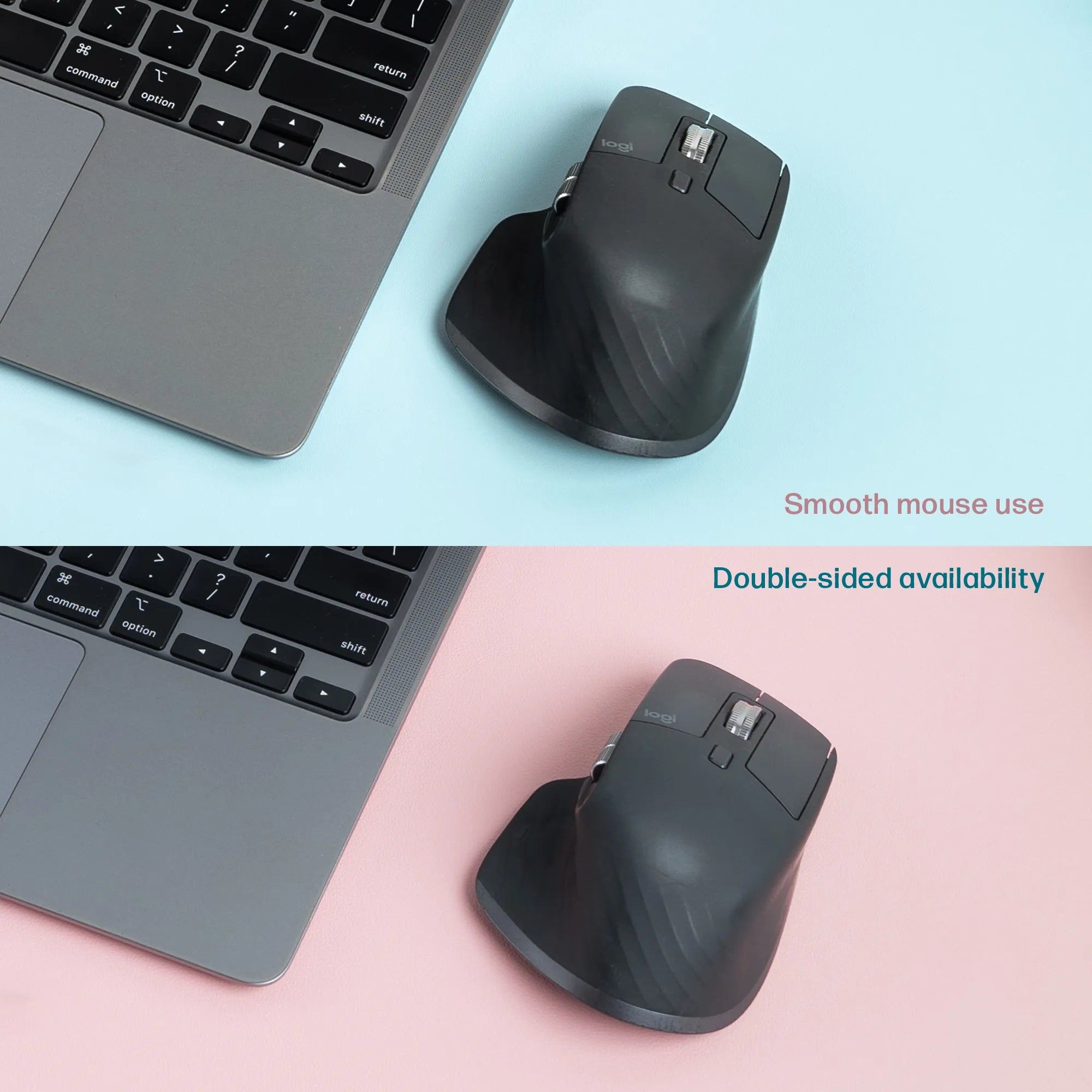 Vegan Leather Desk Mat - Reversible Extended Mouse Pad (80×40 cm)