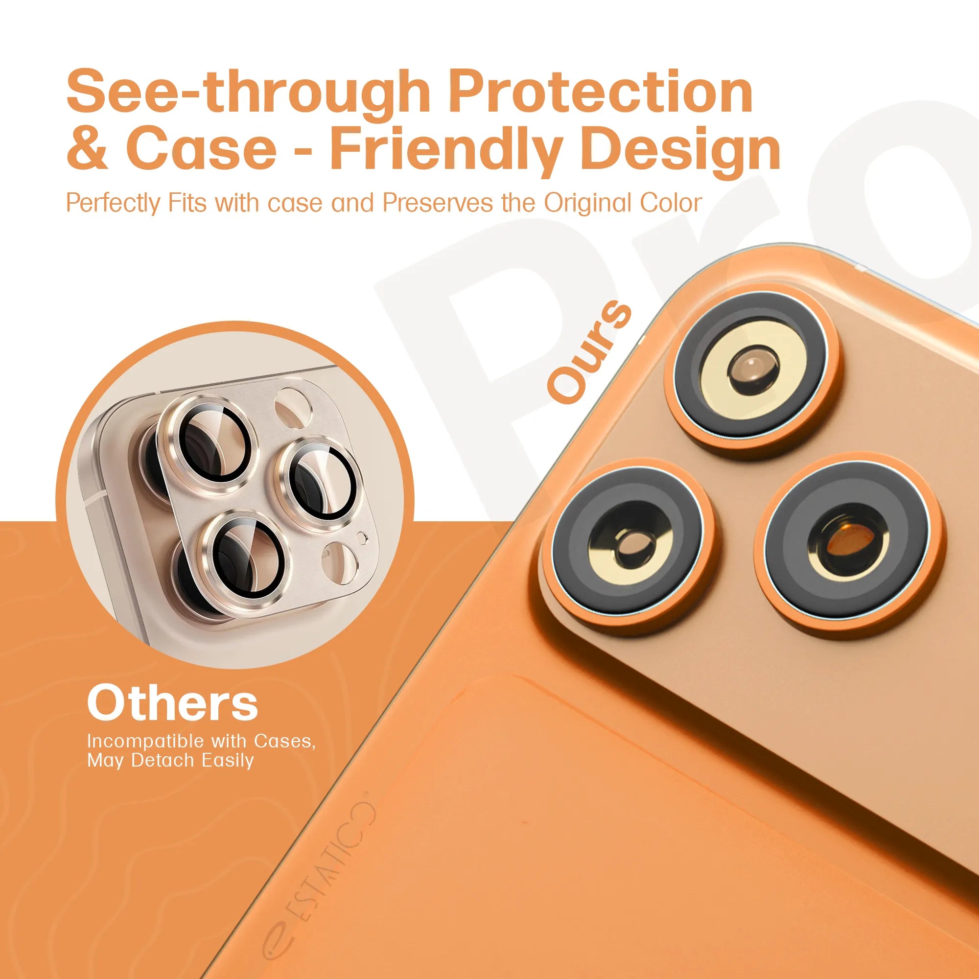 Camera Lens Protector compatible with iPhone 17 Pro / Pro Max