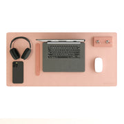 Vegan Leather Desk Mat - Reversible Extended Mouse Pad (80×40 cm)