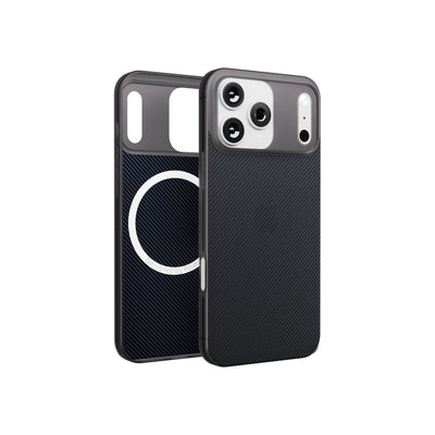 Grain Carbon Back Case Cover Compatible with iPhone 17 Pro Max